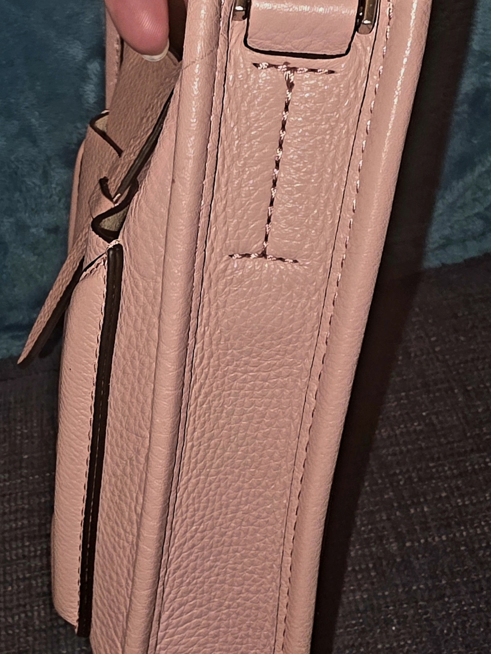 Rebecca Minkoff Kylie Lavendar Unlined Pebbled Leather Crossbody Bag Purse - Picture 5 of 12
